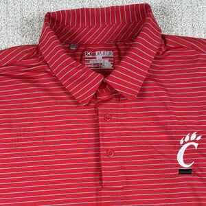 Under Armour Men's 3XL Cincinnati Bearcats Red Striped Golf Polo Shirt